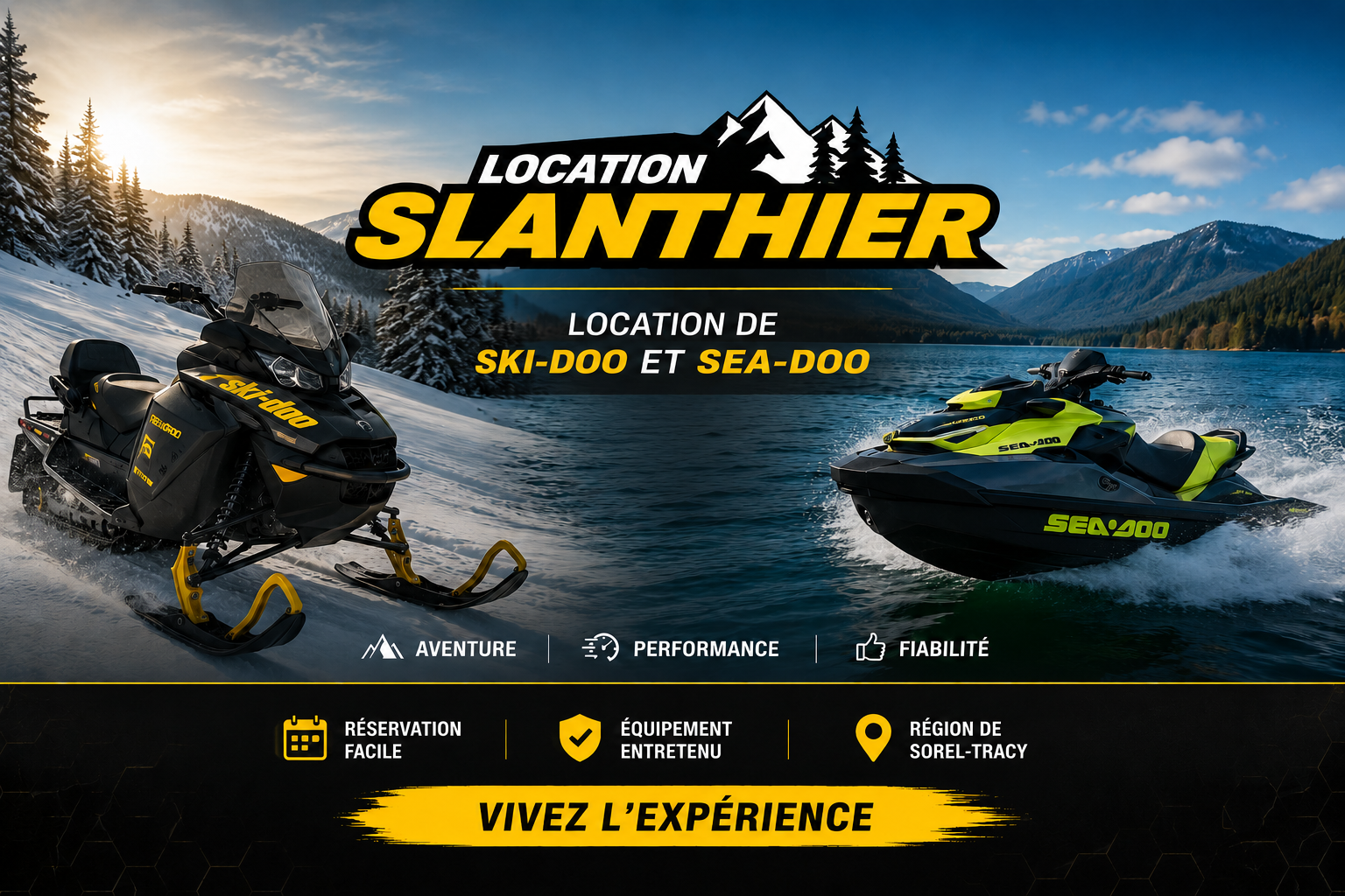 Location Slanthier - Location de Ski-Doo et Sea-Doo